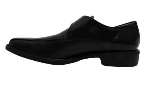 【KANEKA designo5022 ブラック】幅広4E シングルモンクストラップシューズ